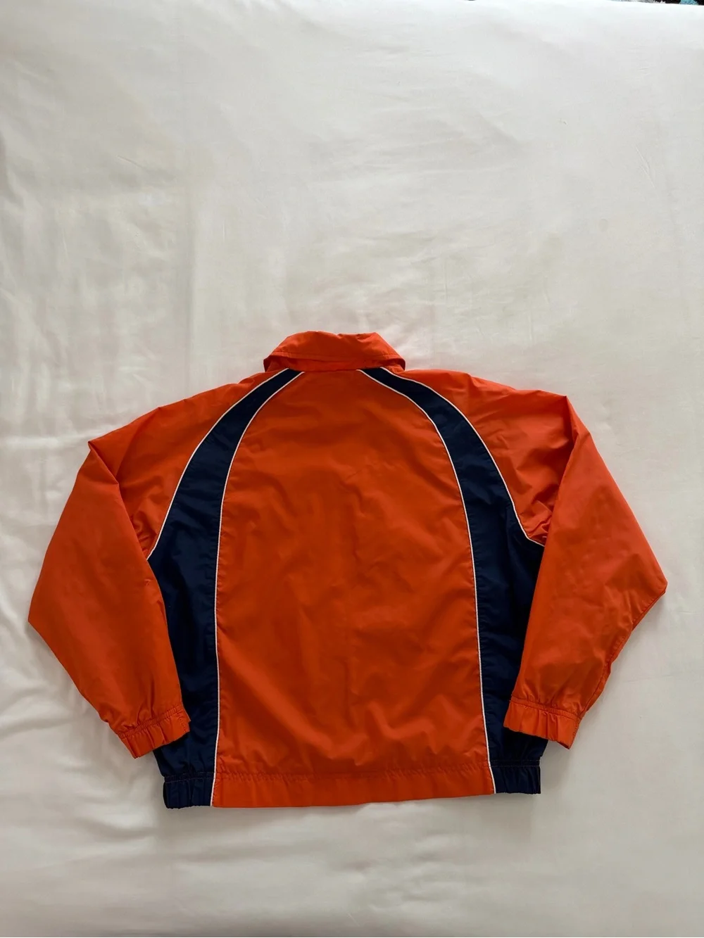 Vintage Nike Orange and Navy Boys Windbreaker Jacket